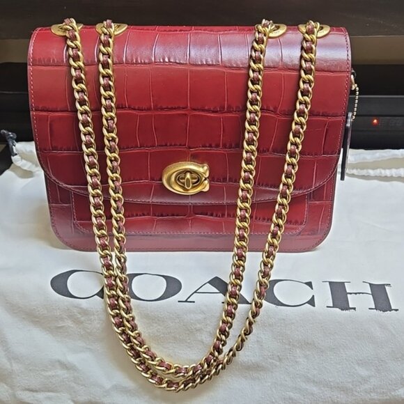 Coach Madison C6288 Shoulder Bag Wine Burgundy - Picture 4 of 14